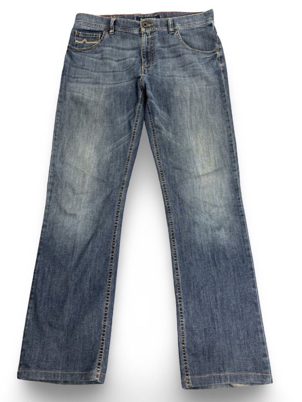 Alberto Modern Fit Jeans Mens 34 Blue Stone T400 Stretch Denim Euro Luxury 34x31